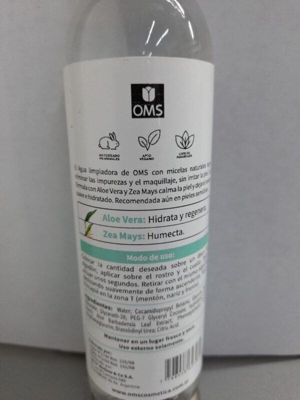 Agua Micelar Limpieza 3 en 1 x 200 ml OMS - Imagen 3