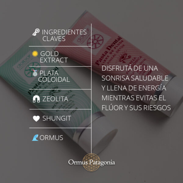 Pastas Dentales Libres de Flúor Pineal Détox 75g - Imagen 2